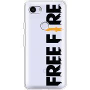 Прозрачный чехол Uprint Google Pixel 3a XL Free Fire Black Logo