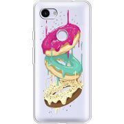 Прозрачный чехол Uprint Google Pixel 3a XL Donuts