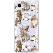 Прозрачный чехол Uprint Google Pixel 3a XL Cotton and Rabbits