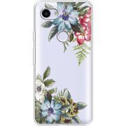 Прозрачный чехол Uprint Google Pixel 3a XL Floral