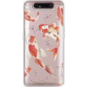 Прозрачный чехол Uprint Samsung A805 Galaxy A80 Japanese Koi Fish
