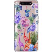 Прозрачный чехол Uprint Samsung A805 Galaxy A80 Flamingo