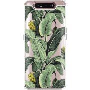 Прозрачный чехол Uprint Samsung A805 Galaxy A80 Banana Leaves