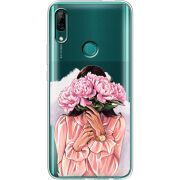 Прозрачный чехол Uprint Huawei P Smart Z Девушка с Пионами