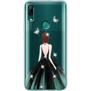 Чехол со стразами Huawei P Smart Z Girl in the green dress