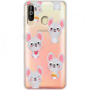 Прозрачный чехол Uprint Samsung A6060 Galaxy A60 с 3D-глазками Mouse