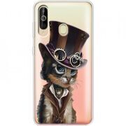 Прозрачный чехол Uprint Samsung A6060 Galaxy A60 Steampunk Cat