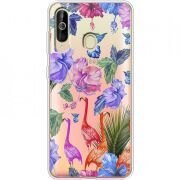 Прозрачный чехол Uprint Samsung A6060 Galaxy A60 Flamingo