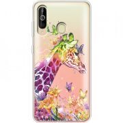 Прозрачный чехол Uprint Samsung A6060 Galaxy A60 Colorful Giraffe