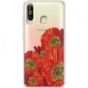 Прозрачный чехол Uprint Samsung A6060 Galaxy A60 Red Poppies