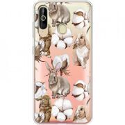 Прозрачный чехол Uprint Samsung A6060 Galaxy A60 Cotton and Rabbits