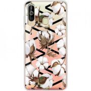 Прозрачный чехол Uprint Samsung A6060 Galaxy A60 Cotton flowers
