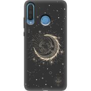 Черный чехол Uprint Huawei P30 Lite Moon