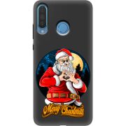 Черный чехол Uprint Huawei P30 Lite Cool Santa