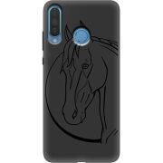 Черный чехол Uprint Huawei P30 Lite Horse