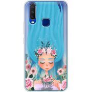 Прозрачный чехол Uprint Vivo Y15 Blue Hair