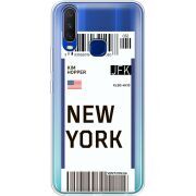 Прозрачный чехол Uprint Vivo Y15 Ticket New York