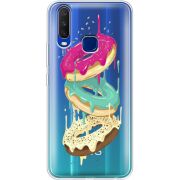 Прозрачный чехол Uprint Vivo Y15 Donuts