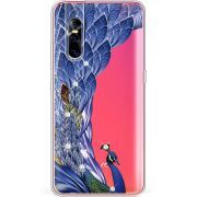 Чехол со стразами Vivo V15 Pro Peafowl