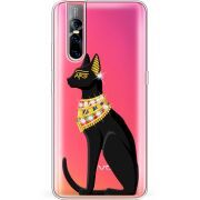 Чехол со стразами Vivo V15 Pro Egipet Cat
