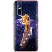 Чехол со стразами Vivo V15 Pro Girl with Umbrella