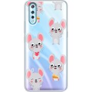 Прозрачный чехол Uprint Vivo V17 Neo с 3D-глазками Mouse