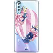 Чехол со стразами Vivo V17 Neo Pink Air Baloon