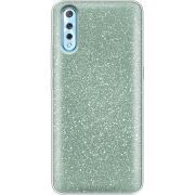 Чехол с блёстками Vivo V17 Neo Зеленый
