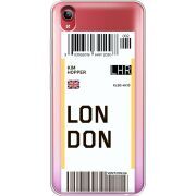 Прозрачный чехол Uprint Vivo Y91C Ticket London