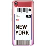 Прозрачный чехол Uprint Vivo Y91C Ticket New York