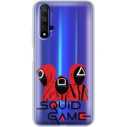 Прозрачный чехол Uprint Honor 20 siquid game люди в красном