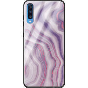Защитный чехол BoxFace Glossy Panel Samsung Galaxy A70 Purple Marble