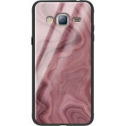 Защитный чехол BoxFace Glossy Panel Samsung Galaxy J3 2016 DarkRed Marble