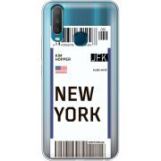 Прозрачный чехол Uprint Vivo Y17 Ticket New York