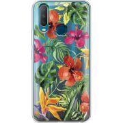 Прозрачный чехол Uprint Vivo Y17 Tropical Flowers