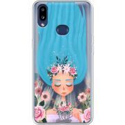 Прозрачный чехол Uprint Samsung A107 Galaxy A10s Blue Hair