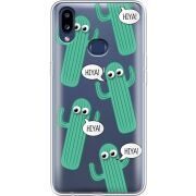 Прозрачный чехол Uprint Samsung A107 Galaxy A10s с 3D-глазками HIYA