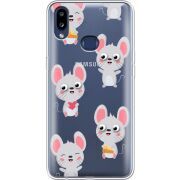Прозрачный чехол Uprint Samsung A107 Galaxy A10s с 3D-глазками Mouse