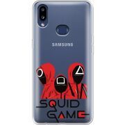 Прозрачный чехол Uprint Samsung A107 Galaxy A10s siquid game люди в красном