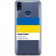 Прозрачный чехол Uprint Samsung A107 Galaxy A10s Pantone вільний синій