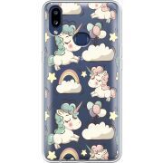 Прозрачный чехол Uprint Samsung A107 Galaxy A10s Unicorns