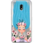 Прозрачный чехол Uprint Nokia 2.2 Blue Hair