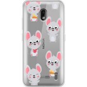 Прозрачный чехол Uprint Nokia 2.2 с 3D-глазками Mouse