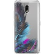 Прозрачный чехол Uprint Nokia 2.2 Feathers
