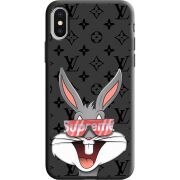 Черный чехол Uprint Apple iPhone X looney bunny