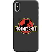 Черный чехол Uprint Apple iPhone X No Internet