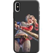 Черный чехол Uprint Apple iPhone X Happy Harley Quinn