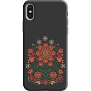 Черный чехол Uprint Apple iPhone X Ukrainian Ornament