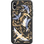 Черный чехол Uprint Apple iPhone X Ластівки