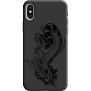 Черный чехол Uprint Apple iPhone X Snake